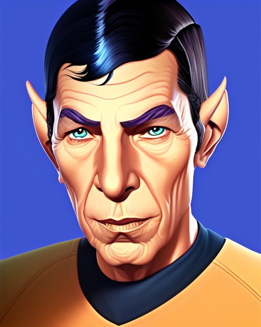 00052-20221023235024 2198474174 Euler a 100 10 Masterpiece, high quality character portrait of Leonard Nimoy as Spock, arcane-style, star trek.jpg